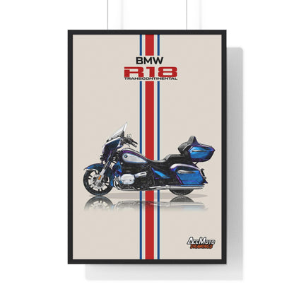 BMW R18 Transcontinental Drawing Poster  with black frame 