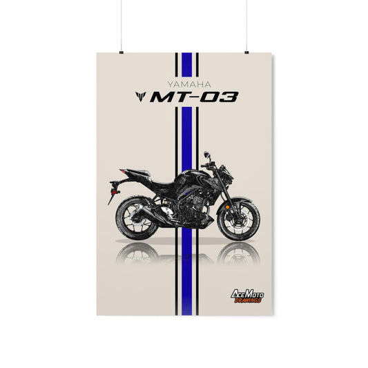 Yamaha MT03 Wall Art - Frame Poster - 2023