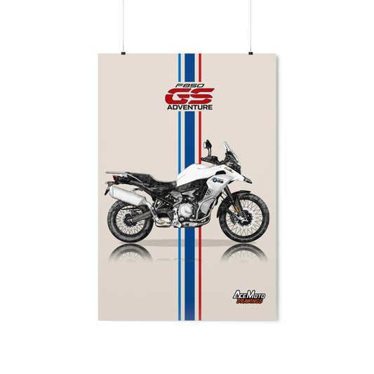 BMW F850 GS Drawing Poster