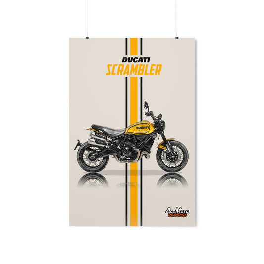 Ducati Scrambler 1100 Tribute Pro | Wall Art - Frame Poster - 2022