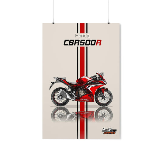 Honda CBR 500R Red  | Wall Art - Frame Poster - 2022