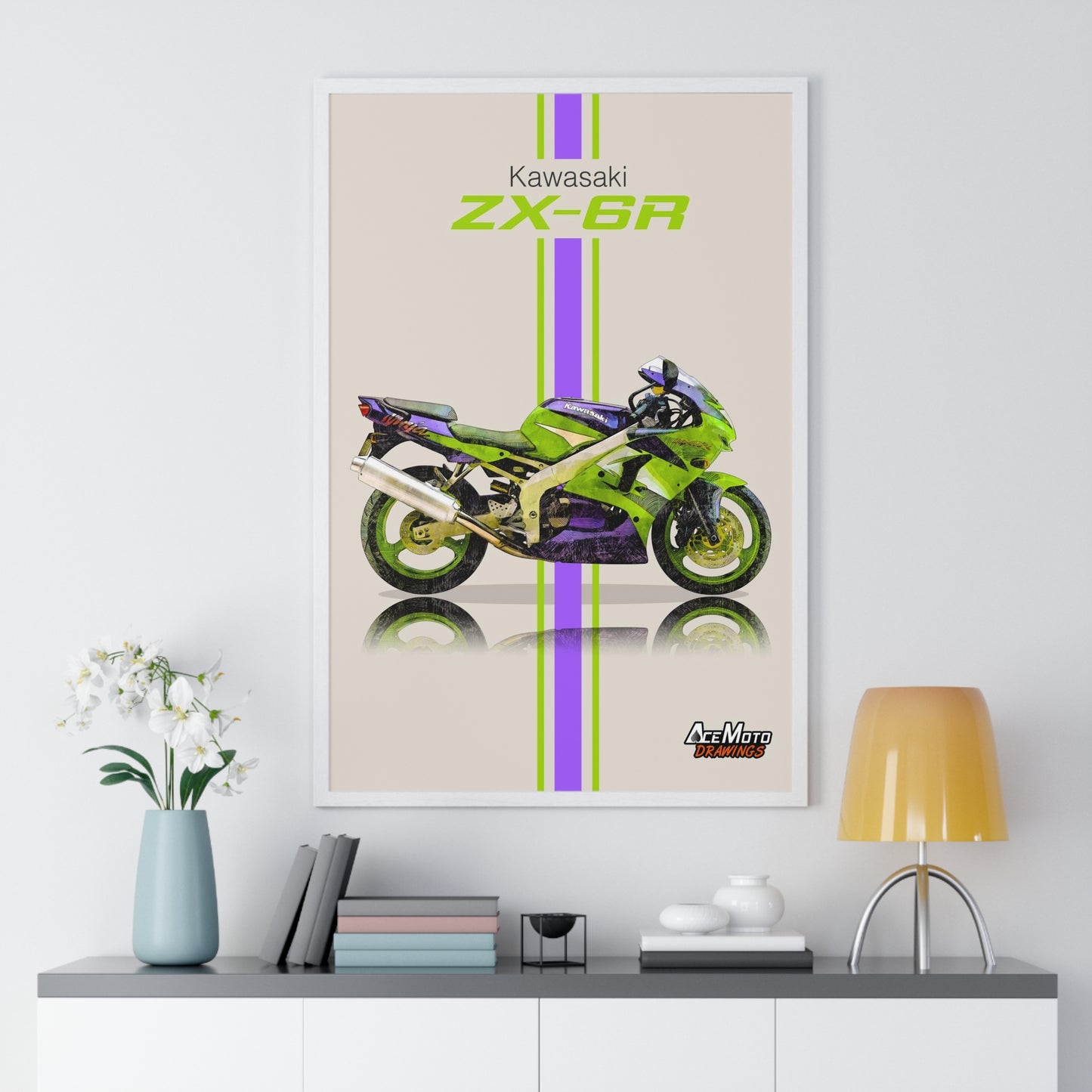 Kawasaki Ninja ZX-6R | Wall Art - Frame Poster 1999