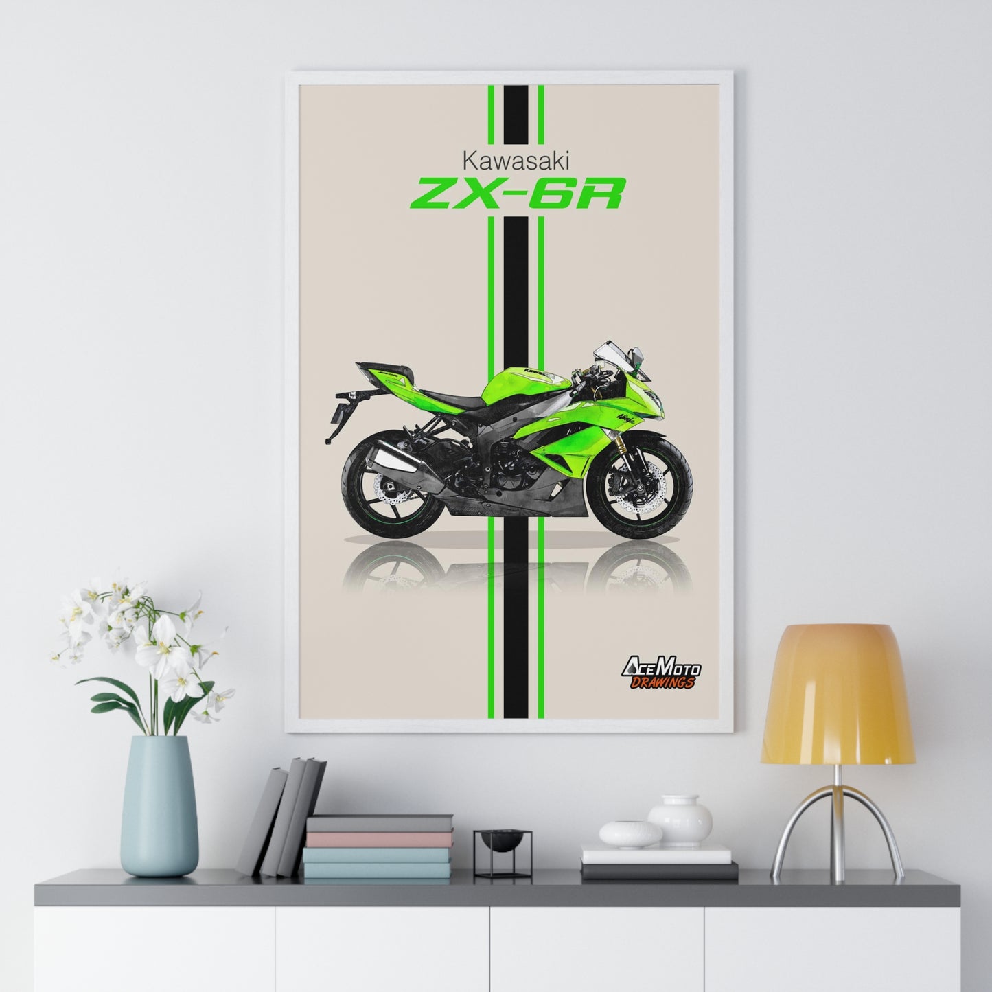 Kawasaki Ninja ZX-6R | Wall Art - Frame Poster 2010