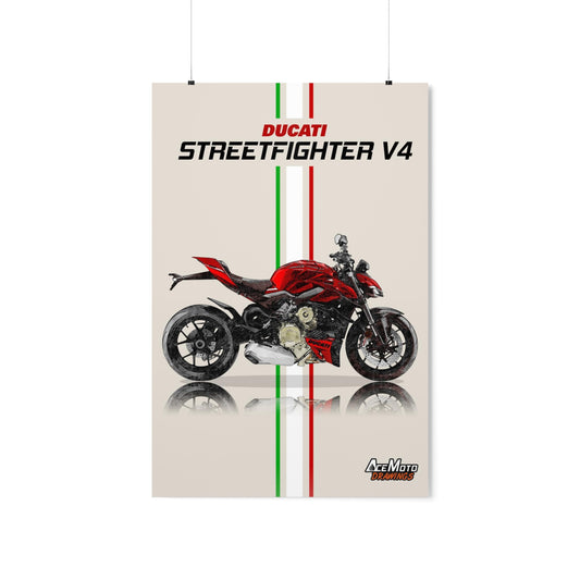 Ducati Streetfigher V4  | Wall Art - Frame Poster - 2023