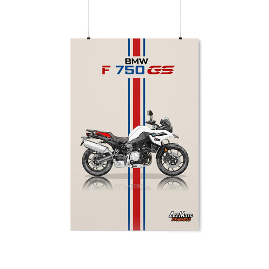 BMW F750 GS Drawing Poster 