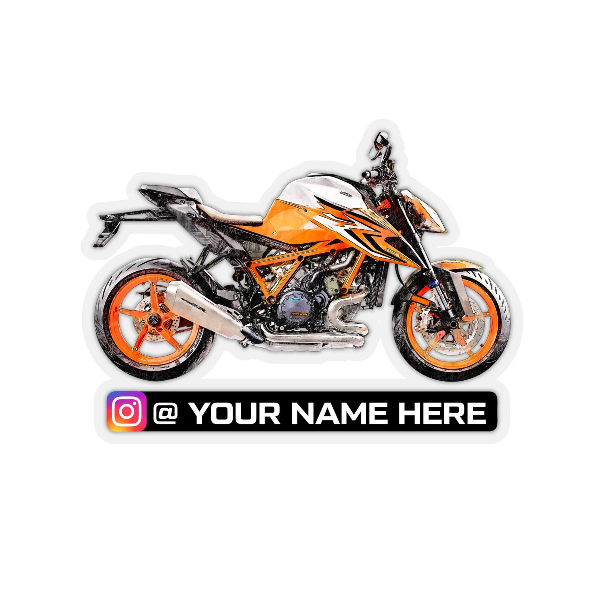 DRAW MY MOTORCYCLE Sticker Instagram Username