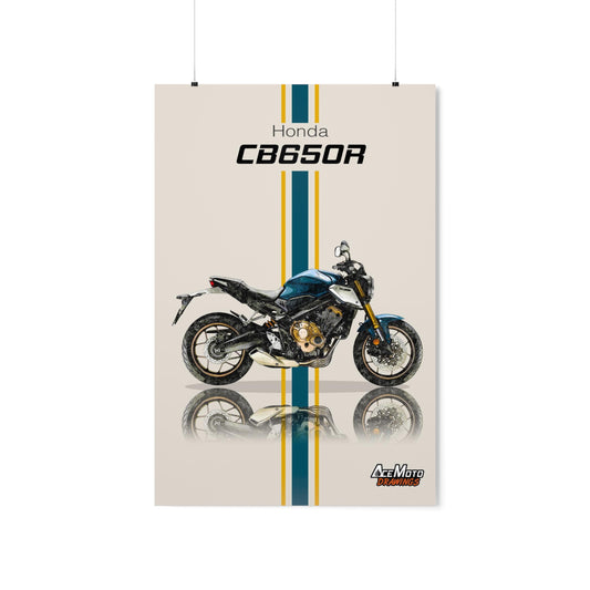 Honda CB 650R Blue | Wall Art - Frame Poster - 2021