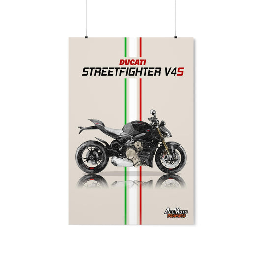 Ducati Streetfigher V4S  | Wall Art - Frame Poster - 2023