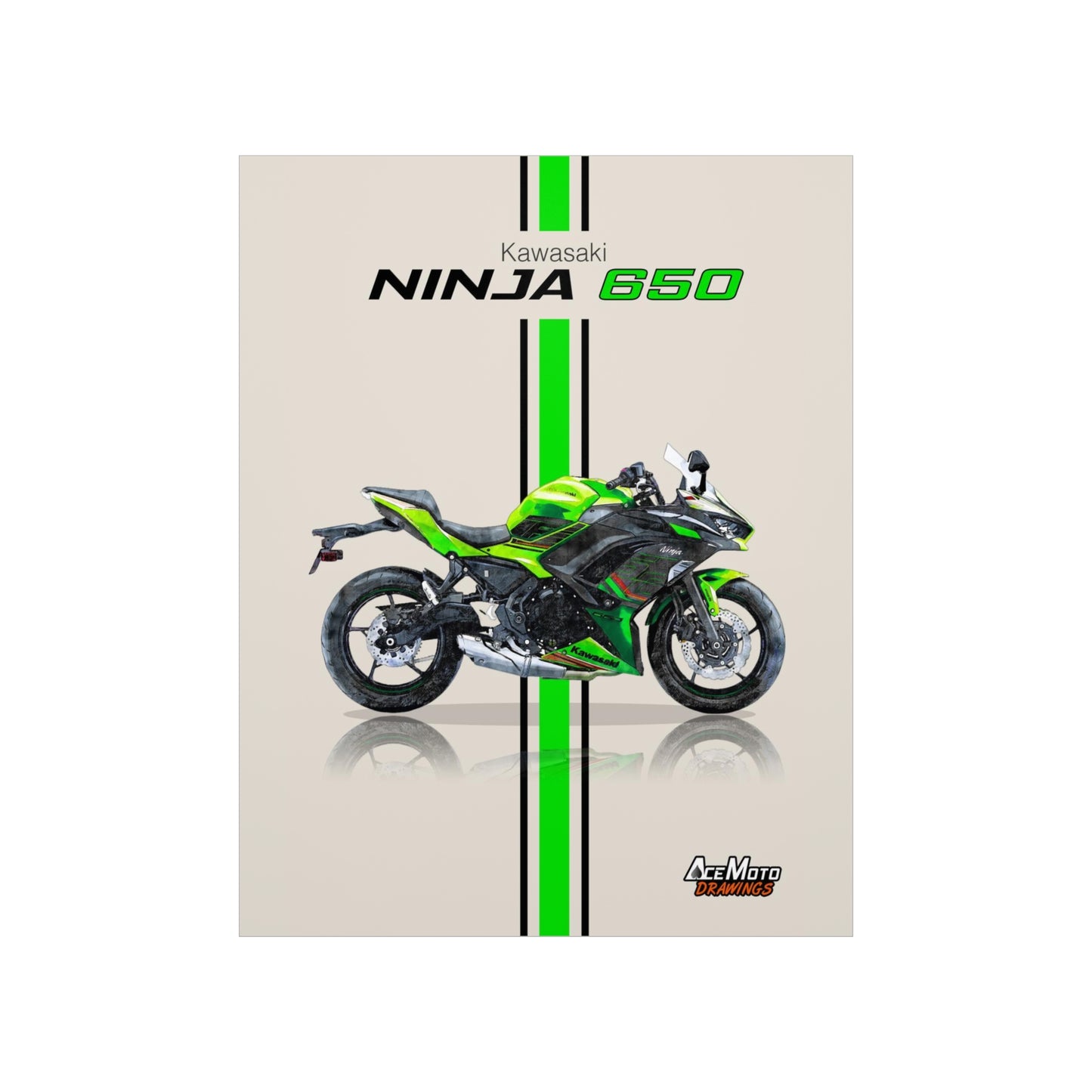 Kawasaki Ninja 650 | Wall Art - Frame Poster 2023