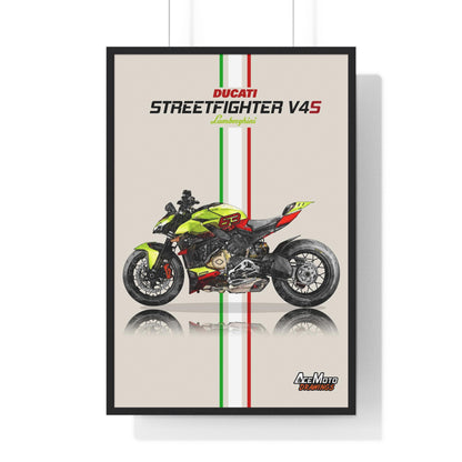 Ducati Streetfighter V4S Lamborghini Edition  | Wall Art - Frame Poster - 2023