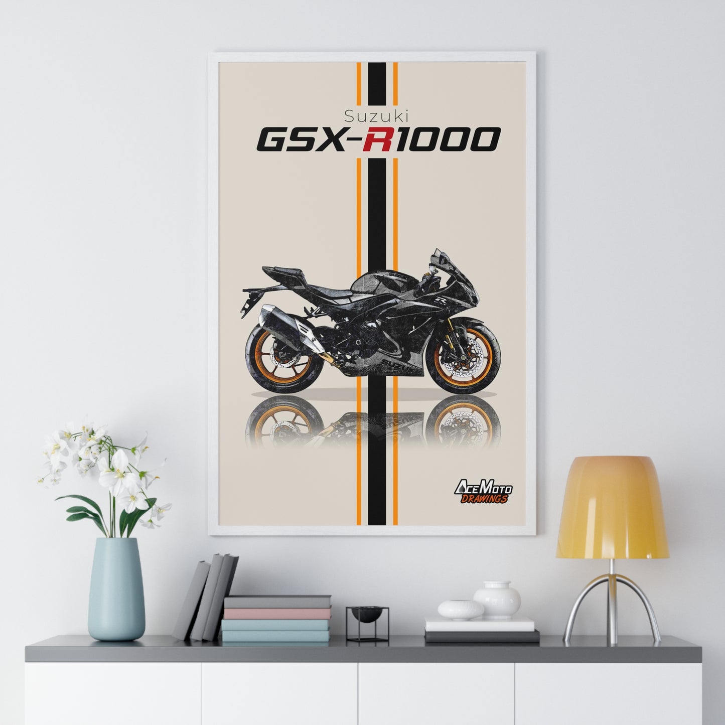 Suzuki GSXR 1000 Black | Wall Art - Frame Poster - 2022