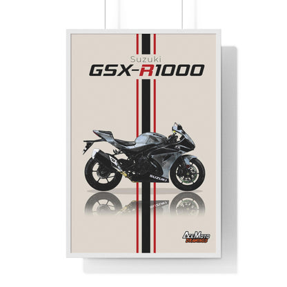 Suzuki GSX-R 1000 Silver | Wall Art - Frame Poster - 2022