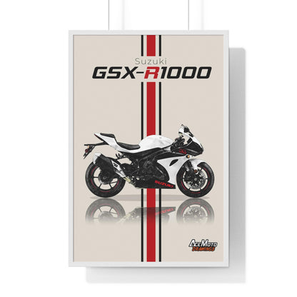 Suzuki GSX-R 1000 White | Wall Art - Frame Poster - 2022