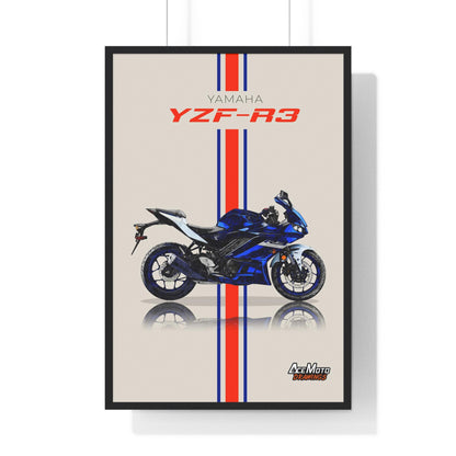 Yamaha YZF R3 Blue | Wall Art - Frame Poster - 2020