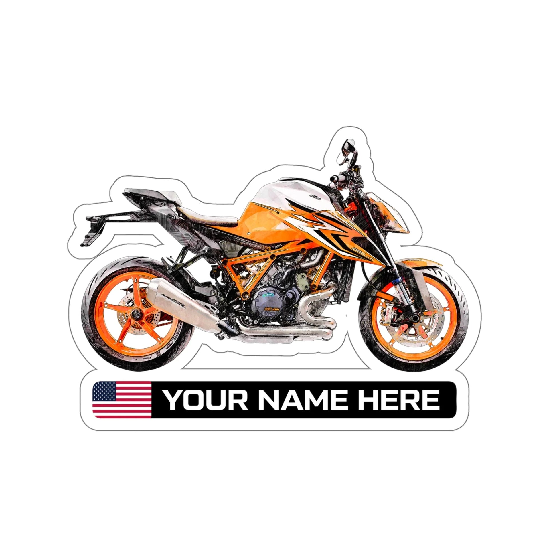 DRAW MY MOTORCYCLE Sticker National Flag