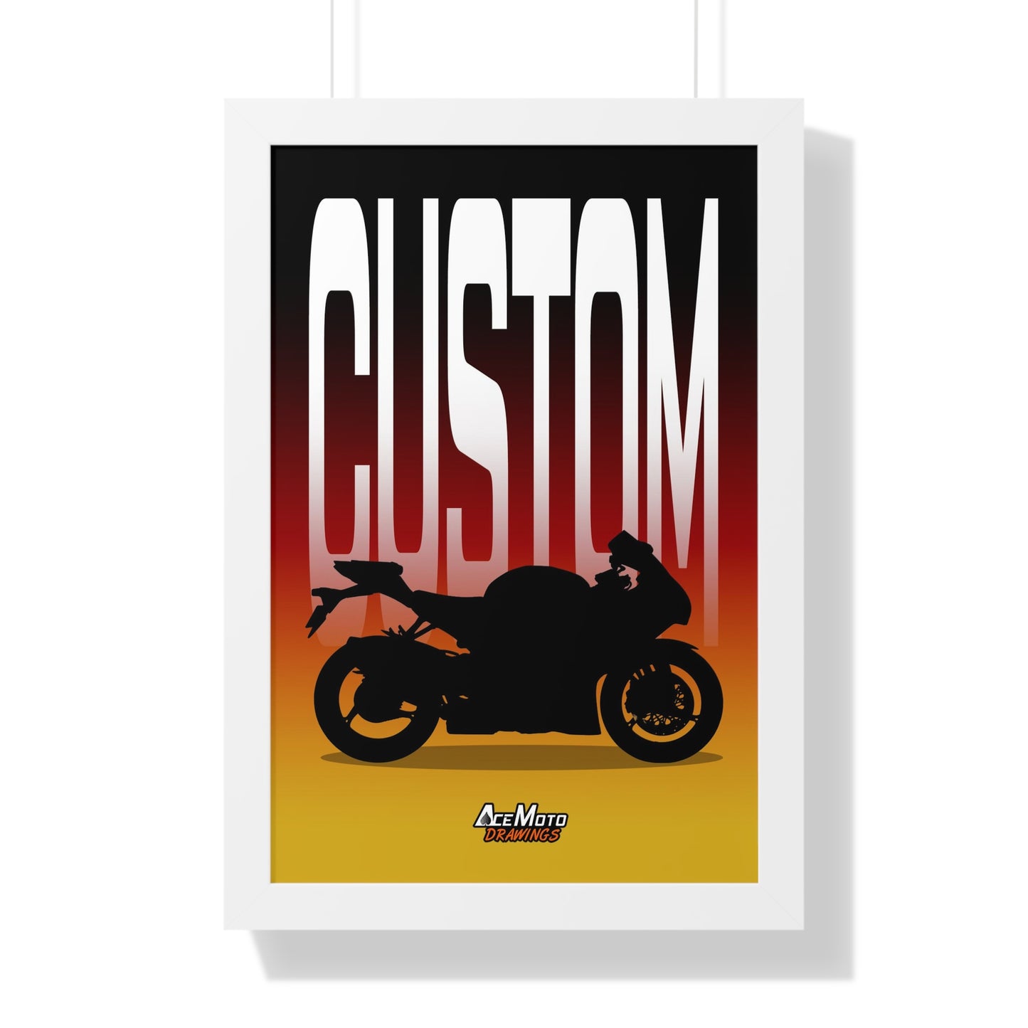 Draw My Motorcycle | Personalized Posters & Canvas | Motorcycle Poster, Bike Wall Art Decor - Gift for Riders