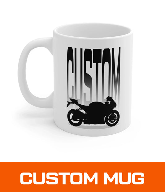 Draw My Motorcycle Cafe Mug | Personalized Print | Motorcycle Mug - Gift for Riders
