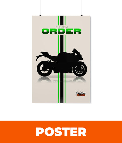Custom Motorcycle Poster 