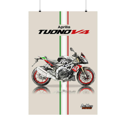 Aprilia Tuono V4 1100 Factory 2017 | Motorcycle Poster, Bike Wall Art Decor - Gift for Lovers Aprilia Rider PresentDrawing