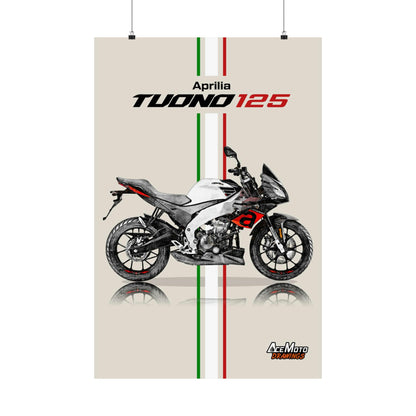 Aprilia Tuono 125 2018 | Motorcycle Poster, Bike Wall Art Decor - Gift for Lovers Aprilia Rider PresentDrawing
