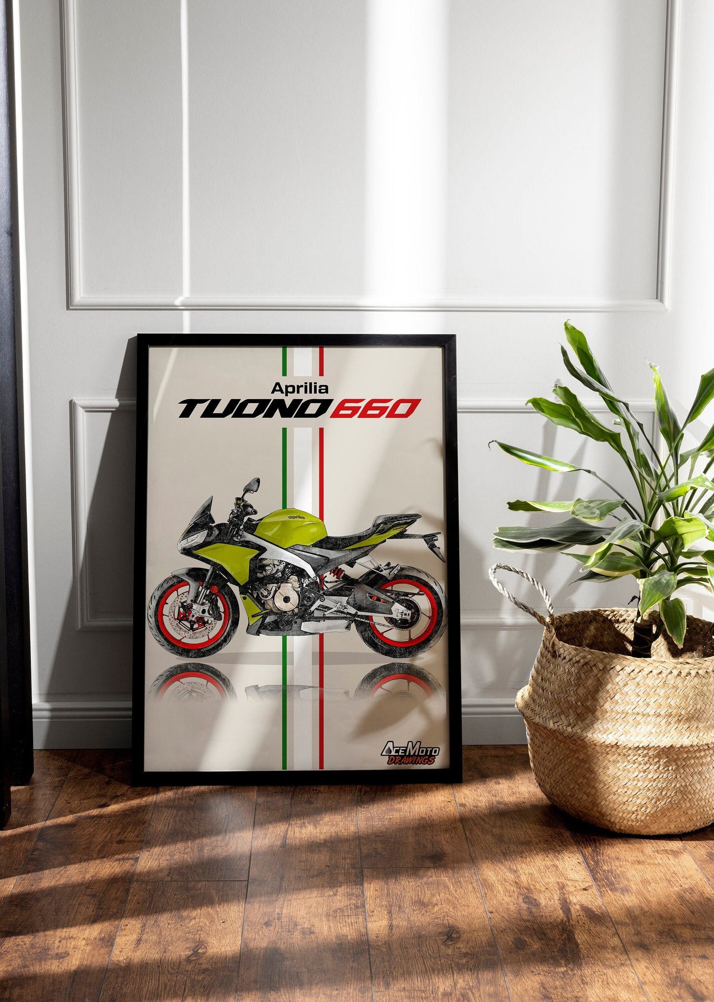 Aprilia Tuono 660 2021 | Motorcycle Poster, Bike Wall Art Decor - Gift for Lovers Aprilia Rider Present Drawing