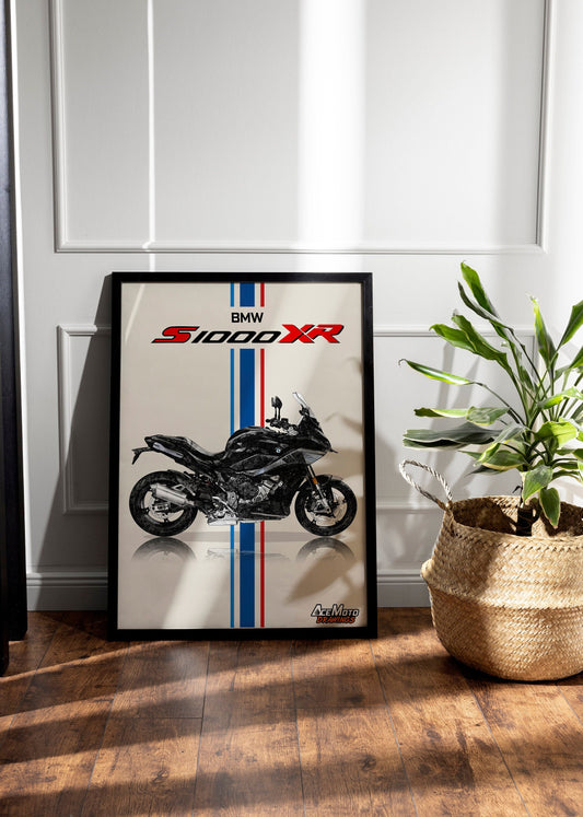 BMW S1000XR 2022 | Motorcycle Poster, Bike Wall Art Decor - Gift for Lovers BMW Rider Present Drawing